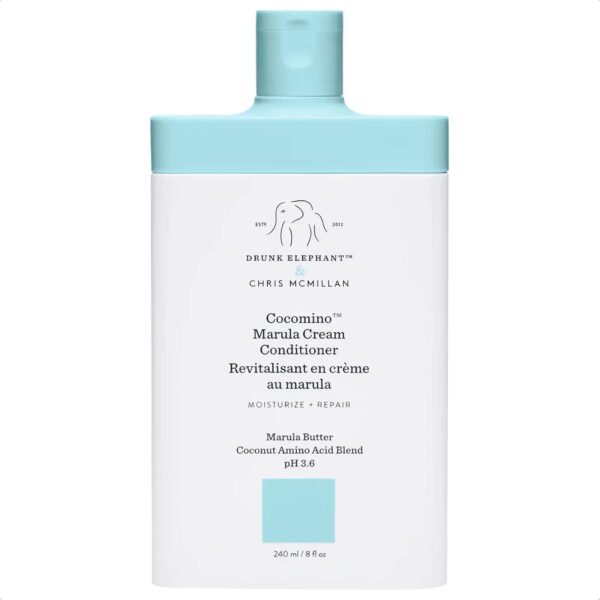 Drunk Elephant Cocomino Marula Cream Conditioner. Concentrated and Scalp-Friendly Nourishing Conditioner for Hair (240 mL / 8 Fl Oz)