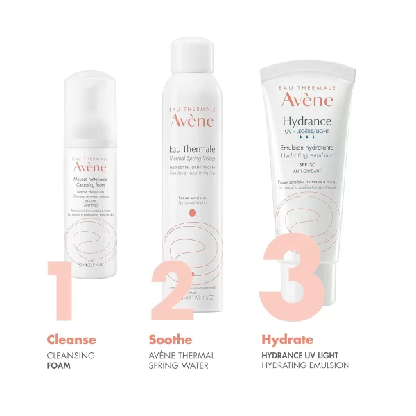 Eau Thermale Avène Hydrance LIGHT Hydrating Emulsion, Daily Face Moisturizer Cream, Non-Comedogenic, 1.3 Fl Oz - Image 2