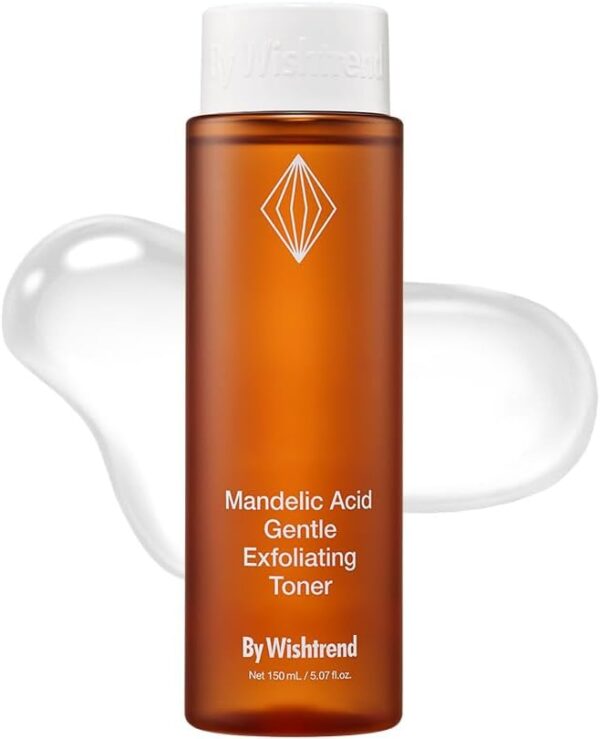 Wishtrend K-Beauty Skincare Mandelic Acid 5% Skin Prep Water, Gentle Skin Korean exfoliator for face, Aha Bha Toner, Ideal for Sensitive Skin (5 Fl Oz (Pack of 1))
