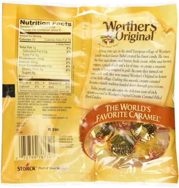 Werther's Original Creamy Caramel Filled Hard Candies (2.65oz) 3 Pack - Image 2