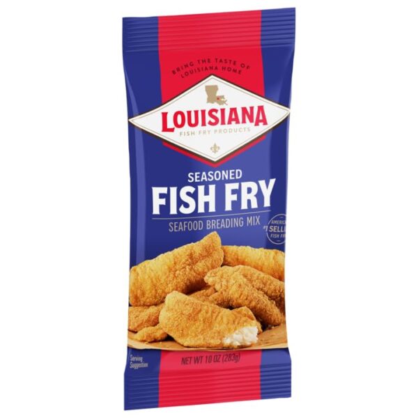 Louisiana Fish Fry - Seasoned Fish Fry Mix 10 Ounce (Pack of 1) Season All Your Fish, Shrimp, or Oysters to Perfection - Image 3