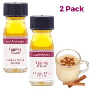 LorAnn Eggnog SS Flavor, 1 dram bottle (.0125 fl oz - 3.7ml - 1 teaspoon) - 2 Pack