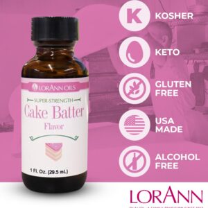 LorAnn Super Strength Cake Batter Flavor, 1 ounce bottle