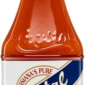 Crystal Louisiana's Pure Hot Sauce, 12 Ounce, Aged Cayenne Peppers, Medium Heat, Flavor Gumbo to Bloody Mary's (Amazon Exclusive Recipe Card Included)