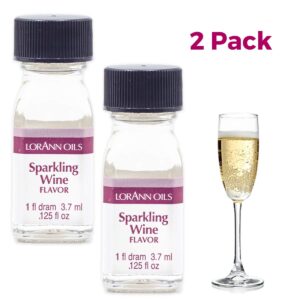 LorAnn Sparkling Wine SS Flavor, 1 dram bottle (.0125 fl oz - 3.7ml - 1 teaspoon) - 2 Pack