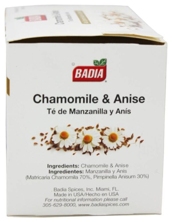 BADIA Tea Chamomile and Anise 25 BG 2 Pack - Image 3