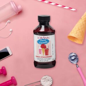 LorAnn Fresh Strawberry Flavor Fountain, 4 oz Bottle