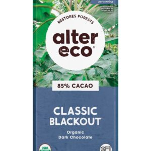 Alter Eco | Classic Blackout | 85% Pure Dark Cocoa, Fair Trade, Organic, Non-GMO, Gluten Free (Classic Blackout)