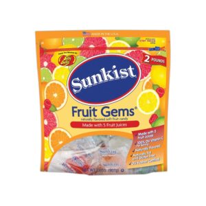 Sunkist Fruit Gems Soft Candy, Assorted Natural Flavors, 2-lb