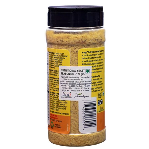 Bragg Premium Nutritional Yeast Seasoning 4.5 Ounce (Packaging May Vary) - Image 2