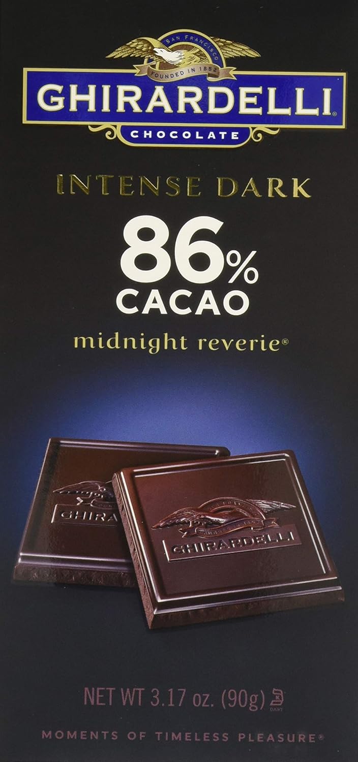 Ghirardelli Intense Dark Midnight Reverie Chocolate Bar, 3.17 Ounce (Pack of 12)