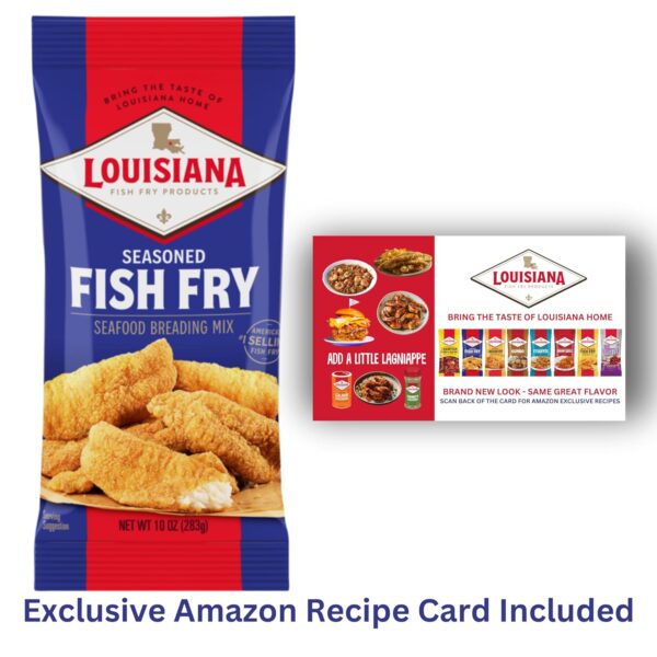 Louisiana Fish Fry - Seasoned Fish Fry Mix 10 Ounce (Pack of 1) Season All Your Fish, Shrimp, or Oysters to Perfection - Image 2