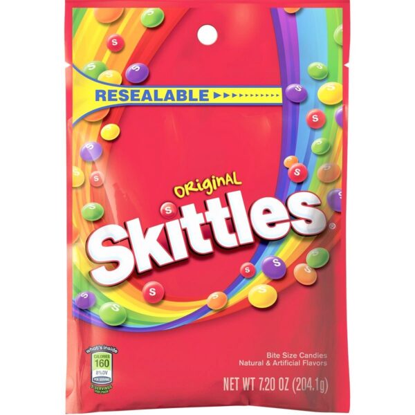 Skittles Original Candy, 7.2 oz bag - Image 2