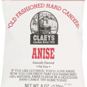 Claey's Natural Anise Drops, 6-Ounce Packages (Pack of 12)