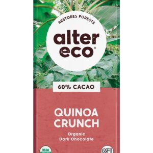 Alter Eco | Dark Chocolate Bars | Pure Dark Cocoa, Fair Trade, Organic, Non-GMO, Gluten Free (Dark Quinoa Crunch)