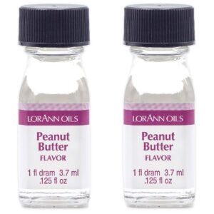 LorAnn Peanut Butter SS Flavor, 1 dram bottle (.0125 fl oz - 3.7ml - 1 teaspoon) - 2 Pack