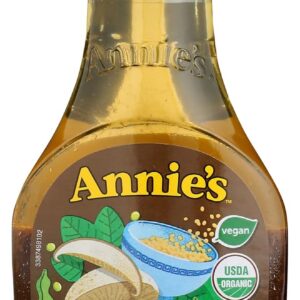 ANNIES NATURALS SHIITAKE SESM VNGRTT SALAD DRESSING GLASS BOTTLE 8 OZ - 0092325333531