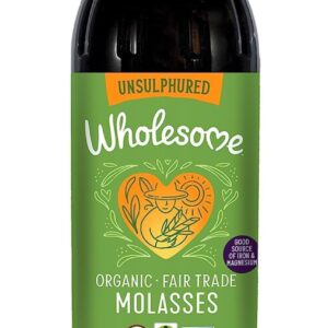 Wholesome Sweeteners Organic Blackstrap Molasses, Unsulphured (Pack of 4)