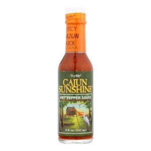 Try Me Cajun Sunshine Hot Pepper Sauce, 5oz Bottle (Pack of 1)