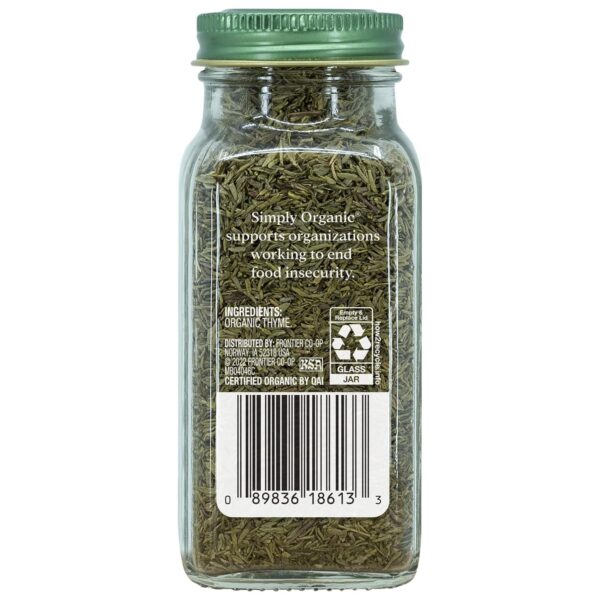 Simply Organic Whole Thyme Leaf, Certified Organic | 0.78 oz | Thymus vulgaris L. - Image 2