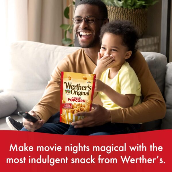Werther's Original Caramel Popcorn, Resealable Pouch, 5.29 Oz Bag - Image 3