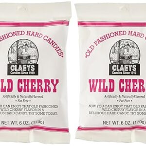 Claey's Old Fashioned Hard Candy Wild Cherry Pack of 6