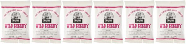 Claey's Old Fashioned Hard Candy Wild Cherry Pack of 6