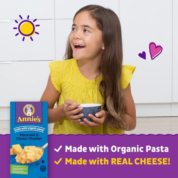 Annie's Classic Cheddar Macaroni and Cheese with Organic Pasta, 6 oz (Pack of 12) - Image 2