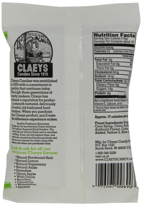 Claey's Green Apple Drops, 6-Ounce Packages (Pack of 12) - Image 2