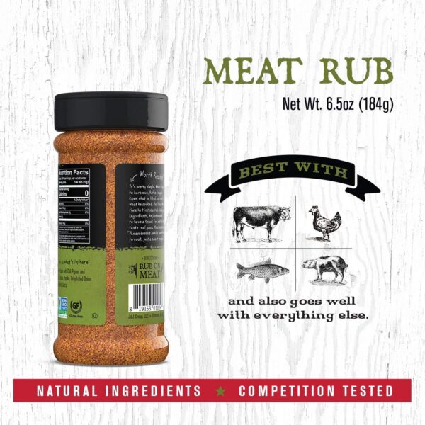 Rufus Teague - Meat Rub - Premium BBQ Rub - 6.5oz Bottle - Image 2