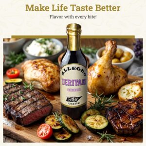ALLEGRO - The Marinate Everything Marinades | Perfect Marinades for Meat & Veggies | Marinade for Grilling, Roasting & Cooking | Kosher & Gluten Free | 12.7 Oz (Pack of 1) - Teriyaki