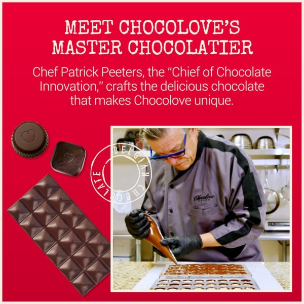 Chocolove Cherry & Almonds Dark Chocolate Bars | 55% Cocoa | Infused with Real Cherries & Crunchy Almonds | Crafted with Premium Belgium Chocolate | 3.2 oz Bar (12 Pack) - Image 2