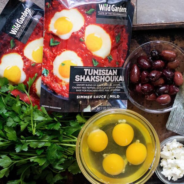 Wild Garden Ready-To-Use Marinade, Gourmet Tunisian Shakshouka Simmer Sauce, Authentic Recipe with No Additives, No Preservatives, Perfect for Eggs! 7.05oz (Pack of 6) - Image 2