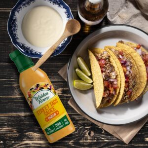 Walden Farms Street Taco Sauce, Queso, Natural Flavors, Zero Calorie, Kosher & Keto Friendly, Fat Free, Sugar Free, Gluten Free, 12 Fluid Ounce (Pack of 2)