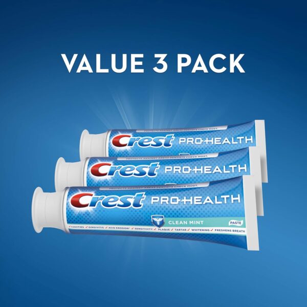 Crest Pro-Health Smooth Formula Toothpaste, Clean Mint, 4.6 oz, Pack of 3 (Packaging May Vary) - Image 2