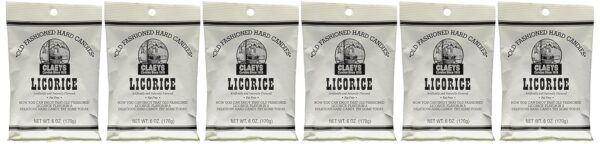 Claeys Candies Licorice - Old Fashioned Hard Candy - Artificially and Naturally Flavored - Fat-Free - 6 Ounce - 6-Pack