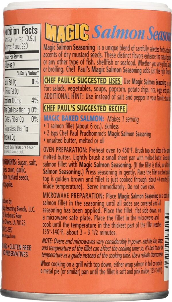 Chef Paul Prudhomme's Magic Salmon Seasoning - 7 oz - Image 2