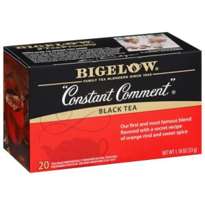 Bigelow Tea Constant Comment Black Tea, Caffeinated Tea, 20 Count Box (Pack of 6), 120 Total Tea Bags
