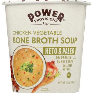 Power Provisions Chicken Vegetable Bone Broth Soup, 1.2 OZ