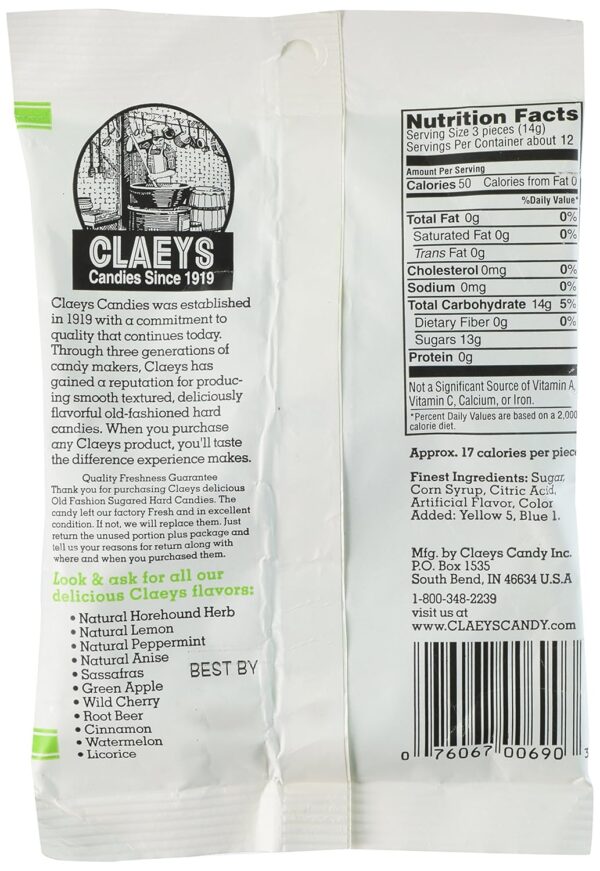 Claey's Green Apple Hard Candy (2 Bags) - Image 2