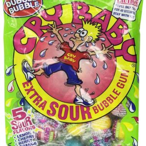 Cry Baby Extra Sour Bubble Gum, 4.0 Ounce (Pack of 3)