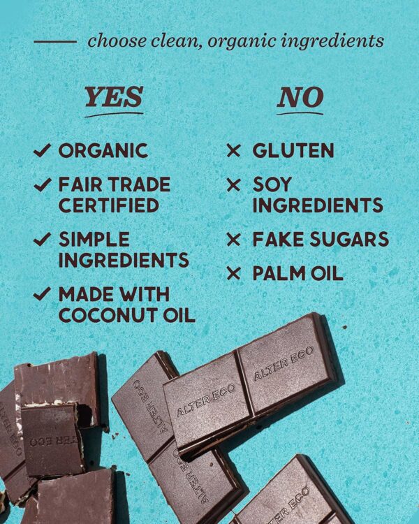 Alter Eco Mint Creme Truffle Thins, Chocolate Bar with Gooey Ganache Truffle Filling, Gluten-Free, Non-GMO Snacks, No Additives or Artificial Sweeteners, Fair Trade, Recyclable Packaging (12-Pack Mint Creme) - Image 3