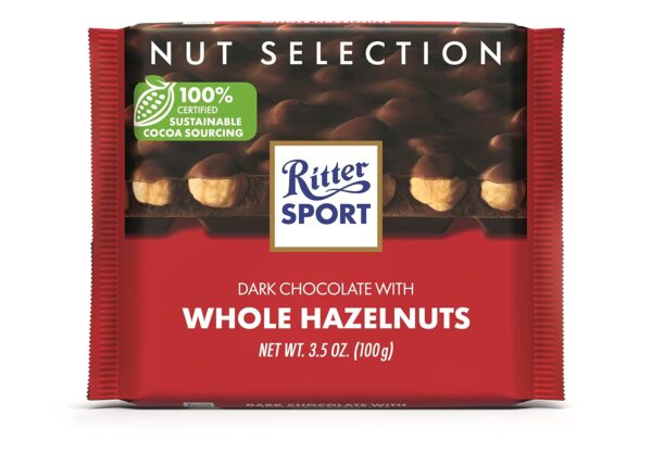 Ritter Sport Chocolate Bars with Nuts (Dark Chocolate with Hazelnuts, 3.5 Ounce (Pack of 10)) - Image 2