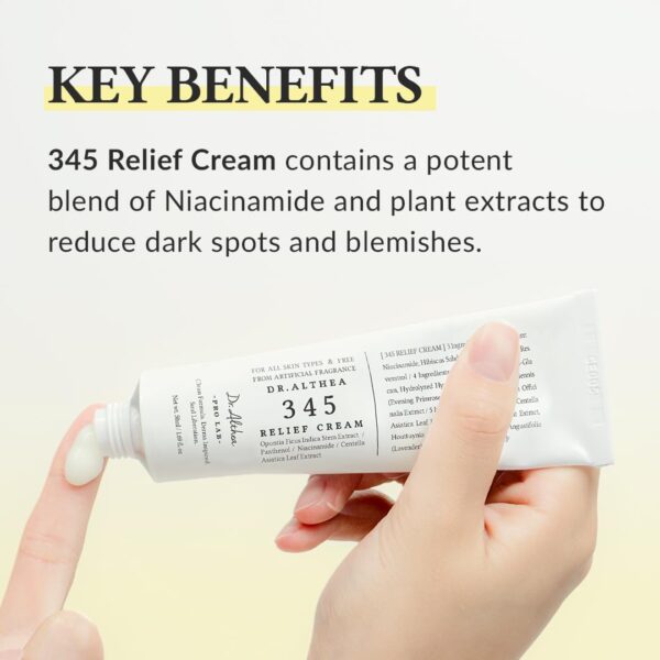 Dr.Althea 345 Relief Cream | Daily Face Moisturizer | Blemish Relief Care | Soothing Recovery & Moisture with Niacinamide, Panthenol | Korean Vegan Skin Care for All Skin Types | 1.7 Fl Oz (Pack of 1) - Image 2