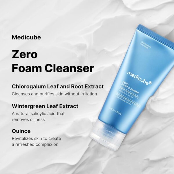 medicube Zero Foam Cleanser for Sensitive Skin - Sebum Control, Moisture Balance, and Pore Minimization | Korean Skincare - Image 3