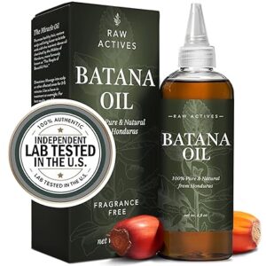 Batana Oil for Hair Growth, 100% Pure, Cold Pressed, Unrefined Oil from Honduras. Supports Stronger, Thicker Hair. Dr Sebi Inspired. 4 oz