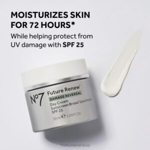 No7 Future Renew Damage Reversal Day Cream SPF 25 and Night Cream Duo - Hydrating & Firming Face Moisturizers to Reverse Visible Signs of Skin Damage - Dermatologist Approved and Suitable for Sensitiv