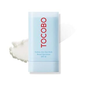𝓣𝓸𝓬𝓸𝓫𝓸 Cotton Soft Sun Stick SPF50+ PA++++ - 19g - Lightweight Sunscreen Stick for Face | 𝓣𝓸𝓬𝓸𝓫𝓸 𝓢𝓾𝓷𝓼𝓬𝓻𝓮𝓮𝓷 𝓼𝓽𝓲𝓬𝓴 | Hydrating Formula | Korean Sunscreen