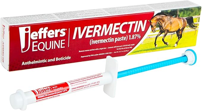 Jeffers Ivermectin Gel Dewormer for Horses - Apple Flavored, 1.87% Broad Spectrum Dewormer Paste - Effective Parasite Control for Worms, Pinworms, Bots & More - Safe for All Equine - Image 2