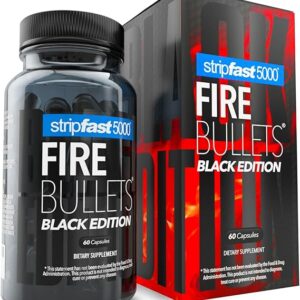 stripfast5000 Fire Bullets Black Edition Max Strength for Women and Men - Pack of 1